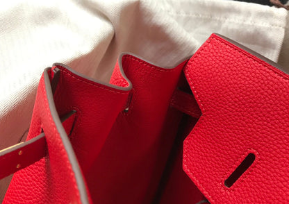 HM BIRKIN 35CM PIEL TOGO ROJA CON HERRAJES DORADOS