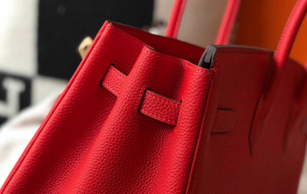 HM BIRKIN 35CM PIEL TOGO ROJA CON HERRAJES DORADOS