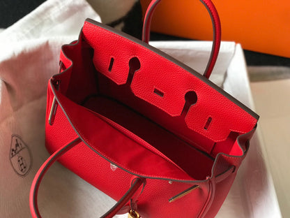 HM BIRKIN 35CM PIEL TOGO ROJA CON HERRAJES DORADOS