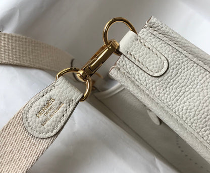Mini Evelyne 18cm Blanco Togo Ghw