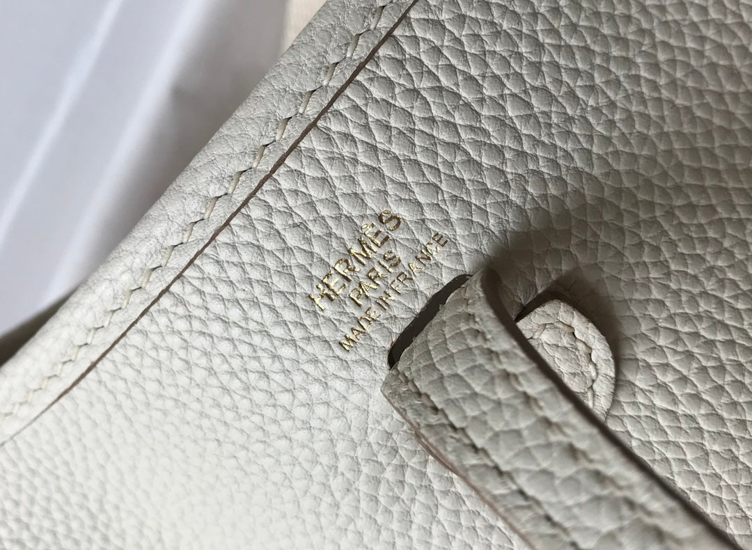 Mini Evelyne 18cm Blanco Togo Ghw