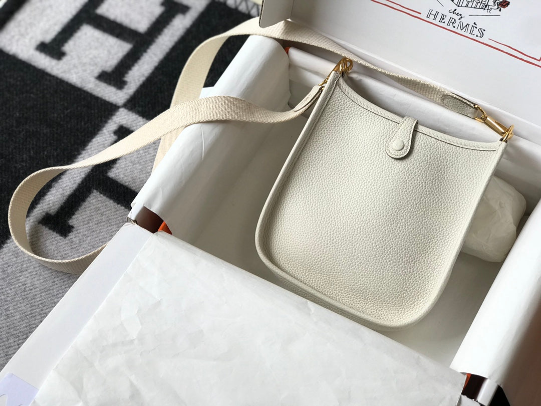 Mini Evelyne 18cm Blanco Togo Ghw