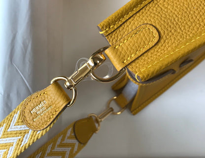 Mini Evelyne 18cm Amarillo Oscuro Togo Ghw