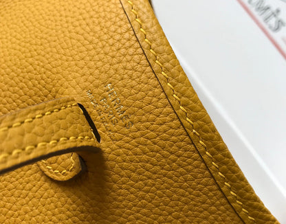 Mini Evelyne 18cm Amarillo Oscuro Togo Ghw