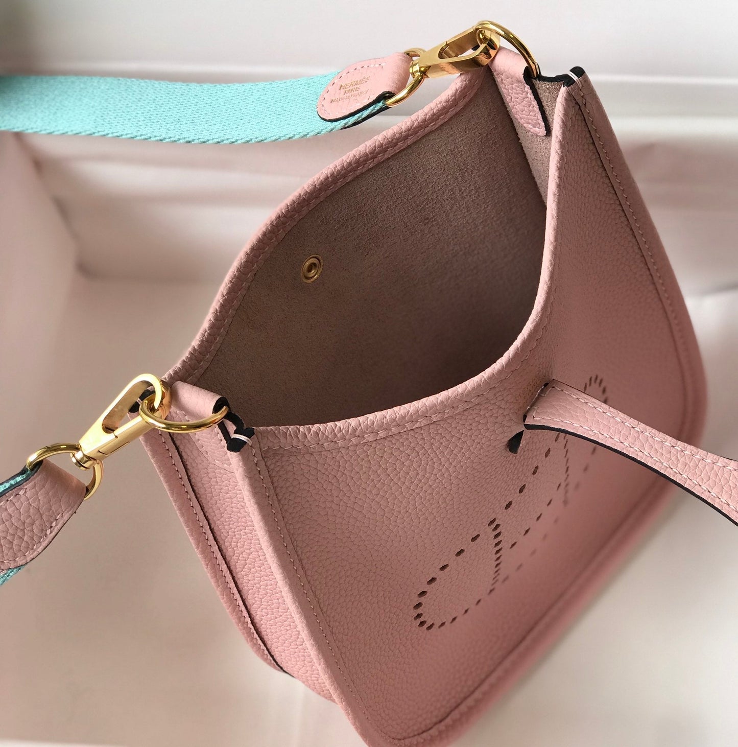 Mini Evelyne 18cm Rosa Togo Ghw