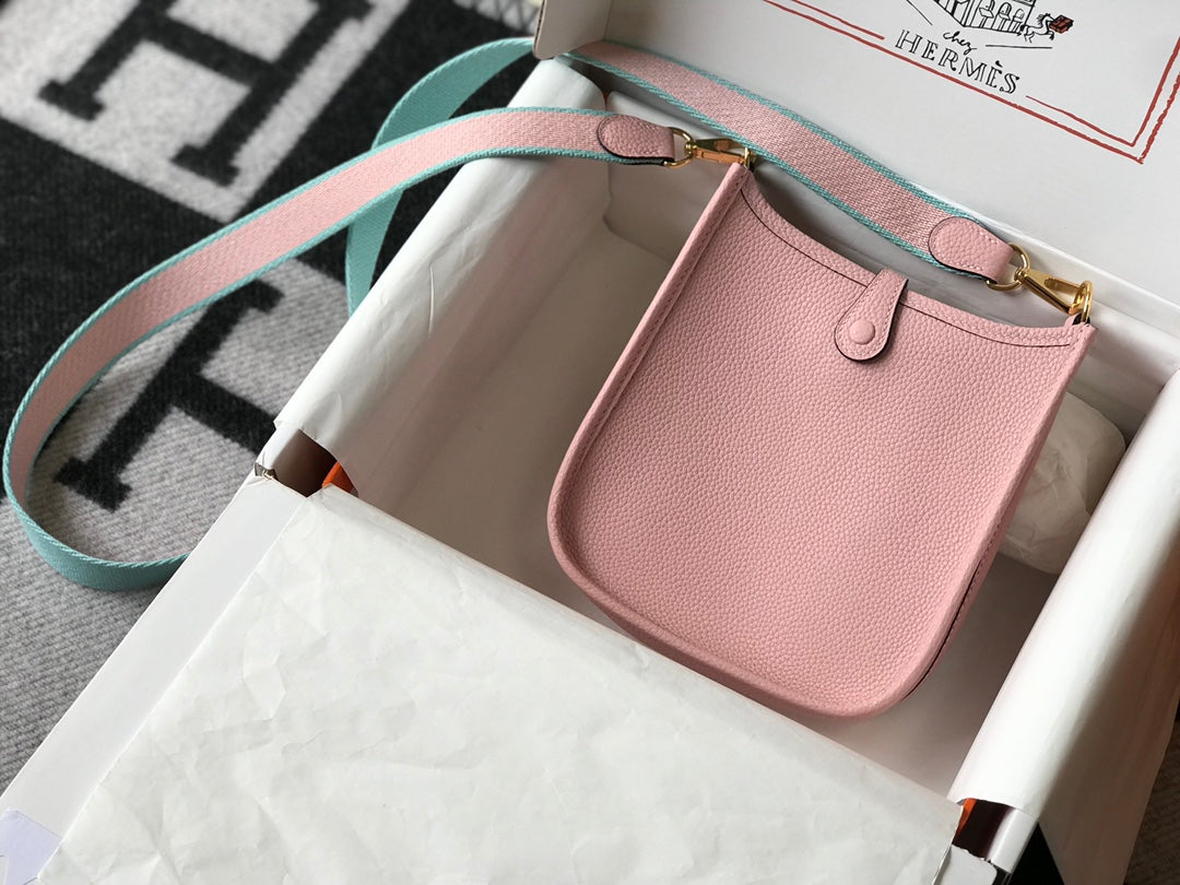 Mini Evelyne 18cm Rosa Togo Ghw