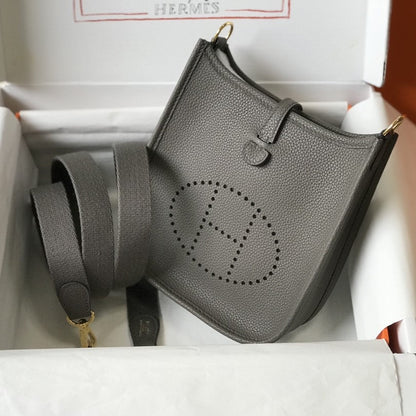 Mini Evelyne 18cm Gris Oscuro Togo Ghw