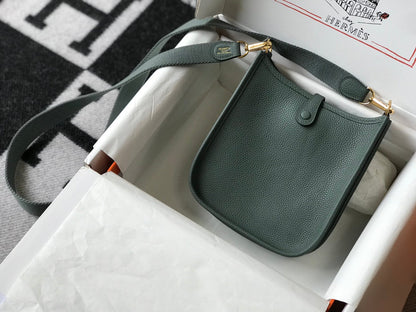 Mini Evelyne 18cm Verde Gris Togo Ghw