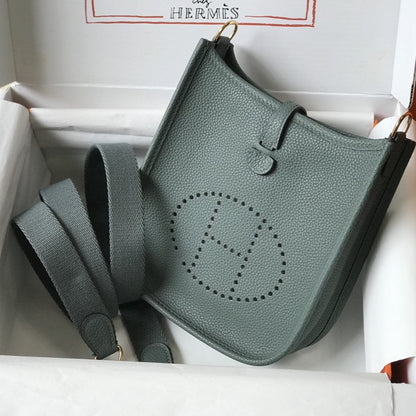 Mini Evelyne 18cm Verde Gris Togo Ghw