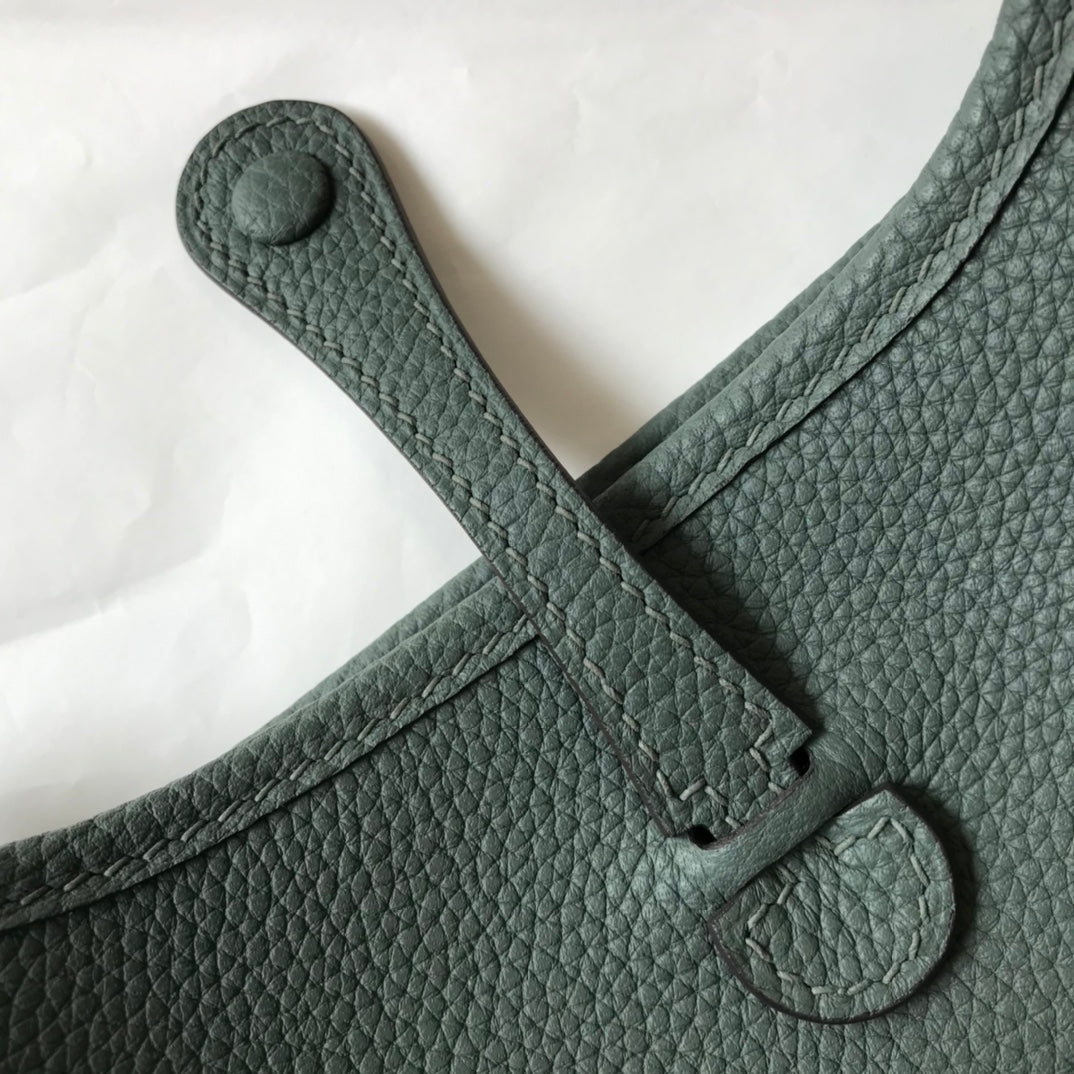 Mini Evelyne 18cm Verde Gris Togo Ghw