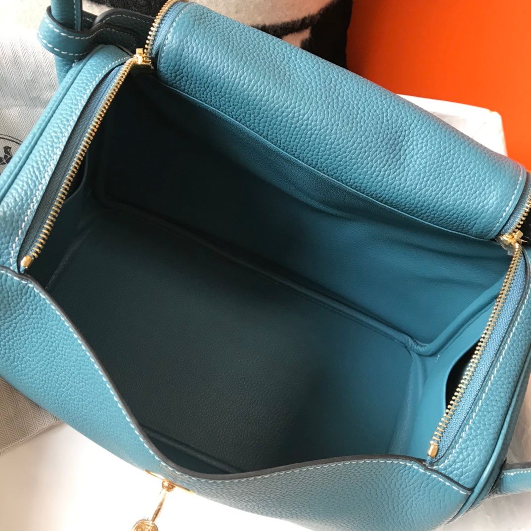 BOLSO HM LINDY 30 ZAFIRO TAUILLON PIEL CLEMENCE