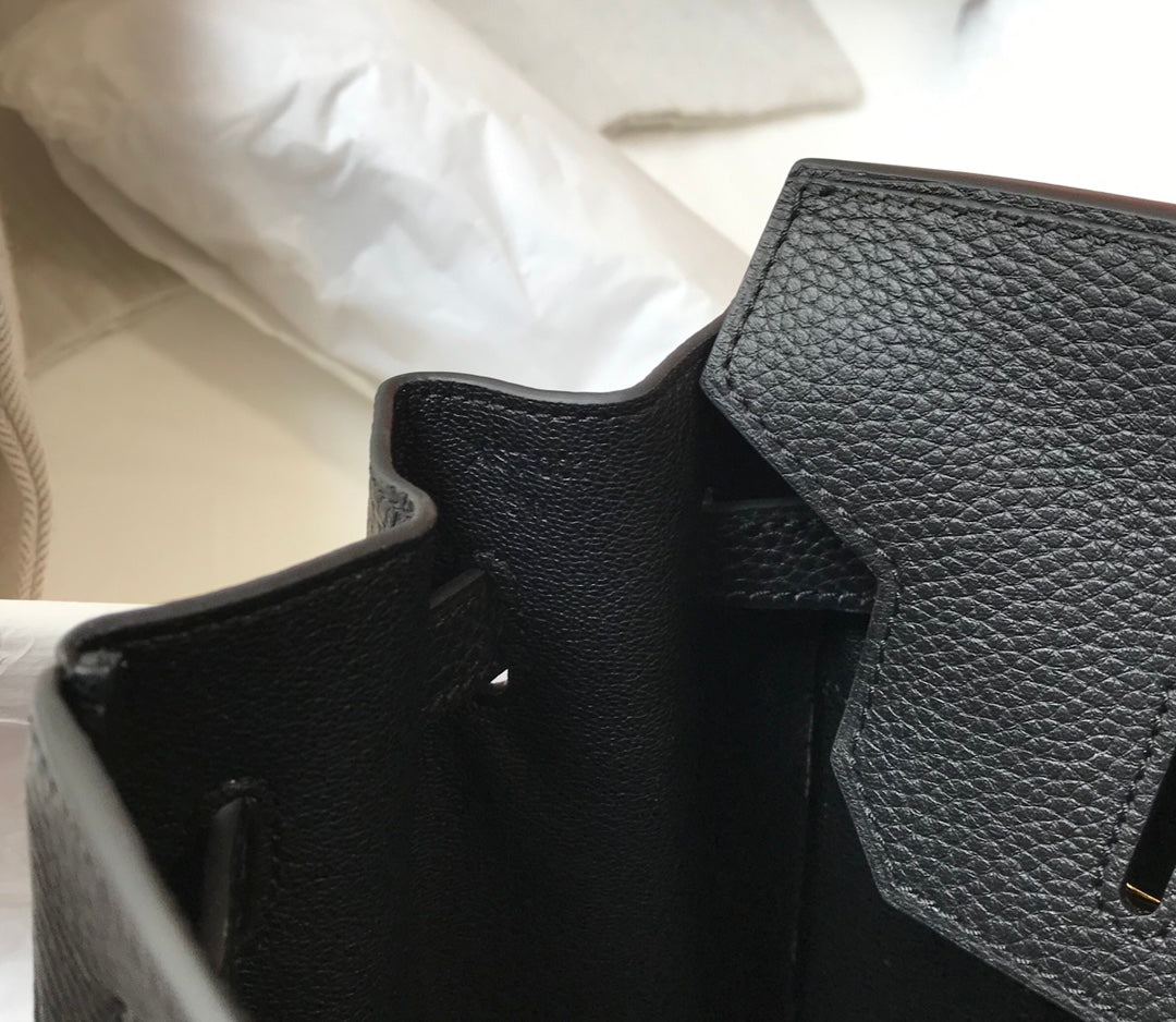 BOLSO HM BIRKIN 35 CM NEGRO TOGO HARDWARE DORADO
