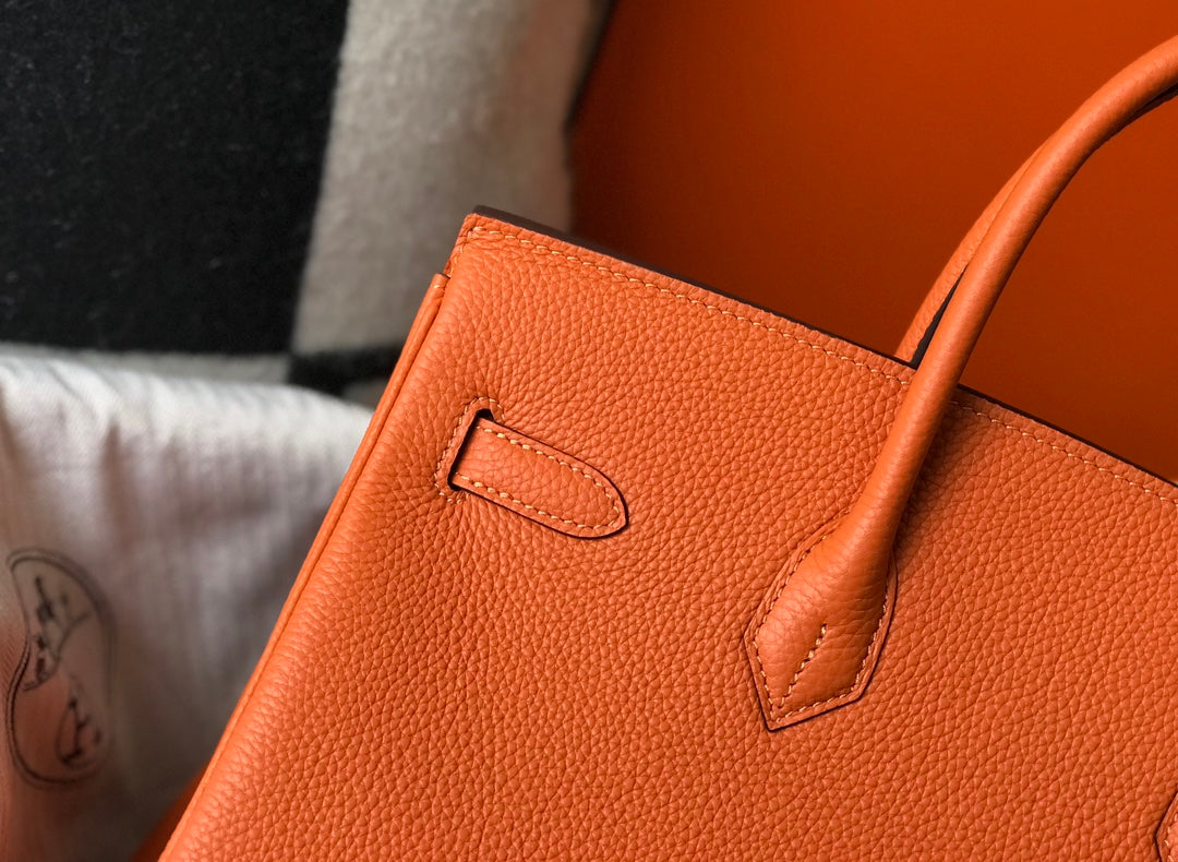 BOLSO HM BIRKIN 35 CM NARANJA TOGO HARDWARE DORADO