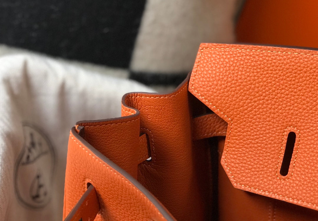 BOLSO HM BIRKIN 35 CM NARANJA TOGO HARDWARE DORADO