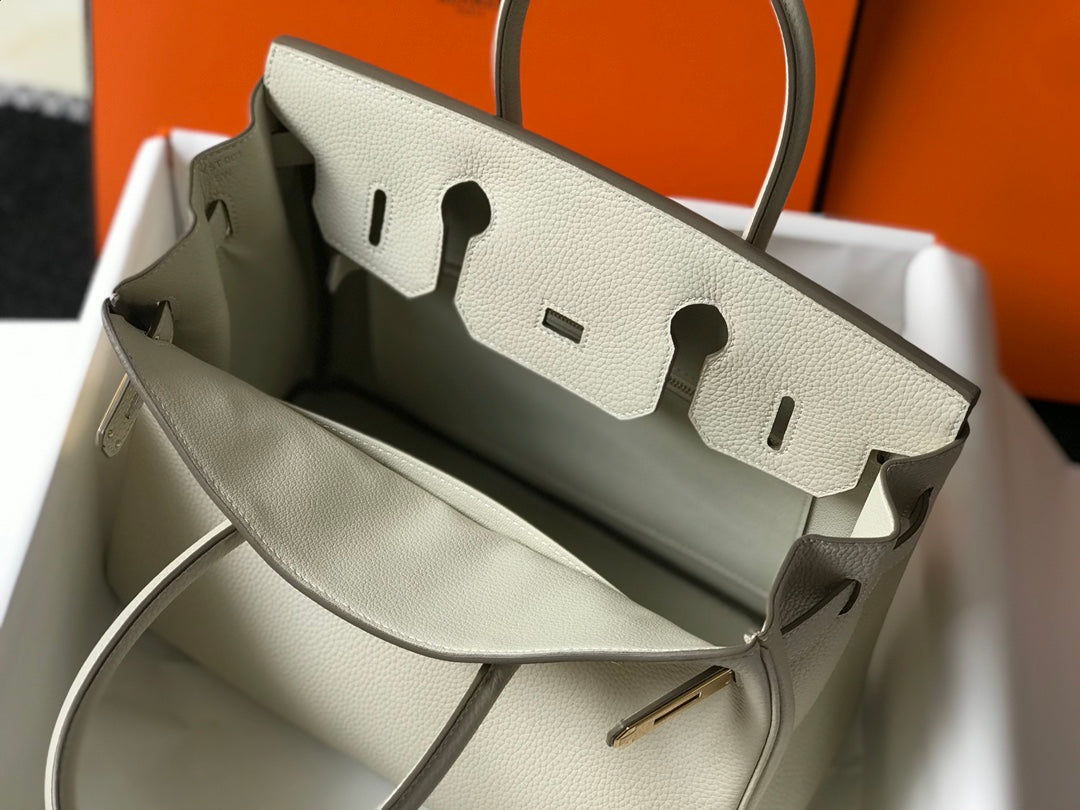 BOLSO HM BIRKIN 35 CM MARFIL TOGO HARDWARE DORADO