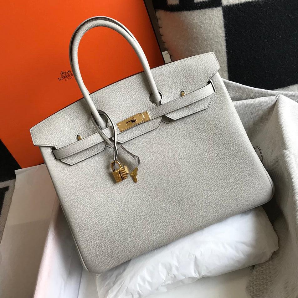 BOLSO HM BIRKIN 35 CM CREMA TOGO HARDWARE DORADO
