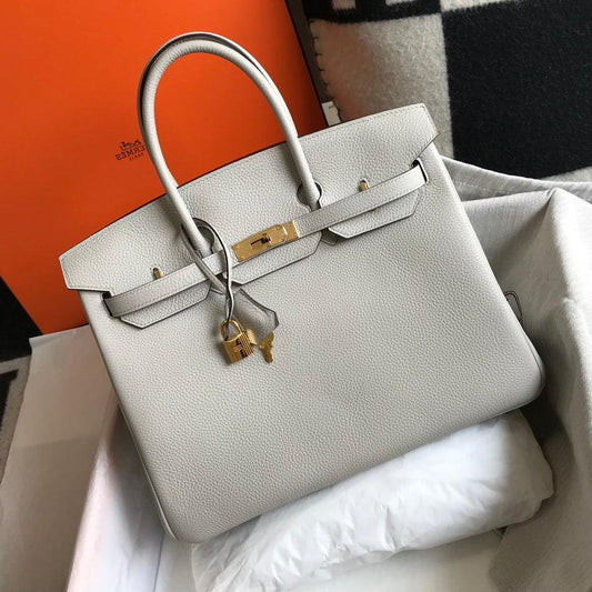 BOLSO HM BIRKIN 35 CM CREMA TOGO HARDWARE DORADO