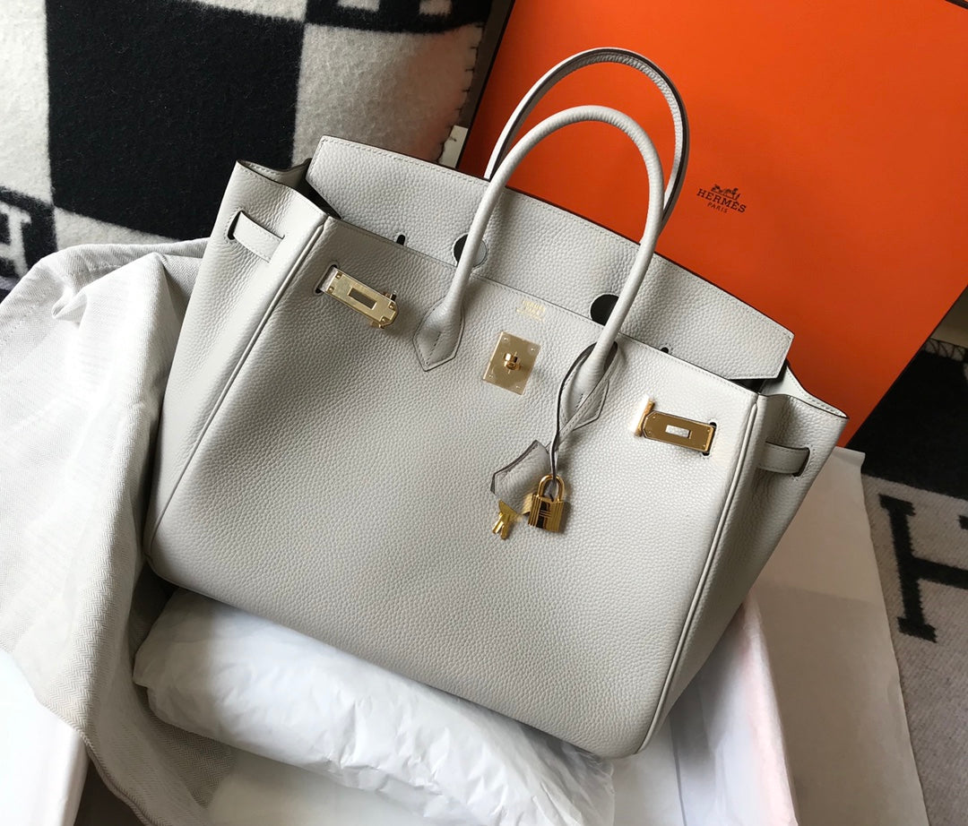 BOLSO HM BIRKIN 35 CM CREMA TOGO HARDWARE DORADO