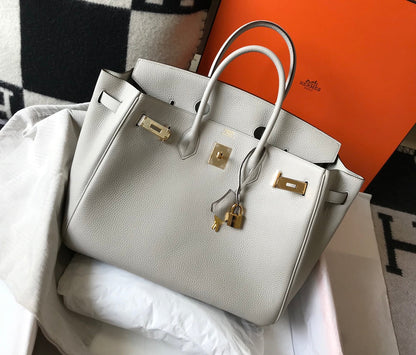 BOLSO HM BIRKIN 35 CM CREMA TOGO HARDWARE DORADO