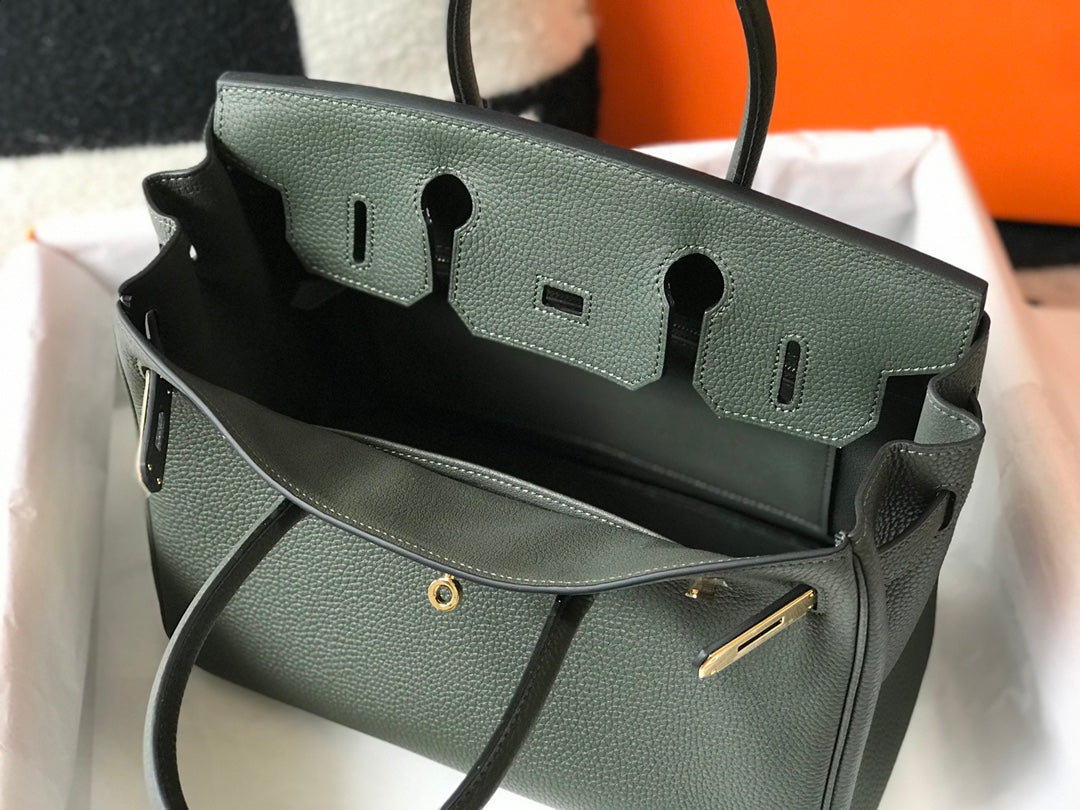 HM BIRKIN 35CM PIEL TOGO DE PINO CON HERRAJES DORADOS