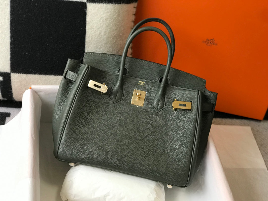HM BIRKIN 35CM PIEL TOGO DE PINO CON HERRAJES DORADOS