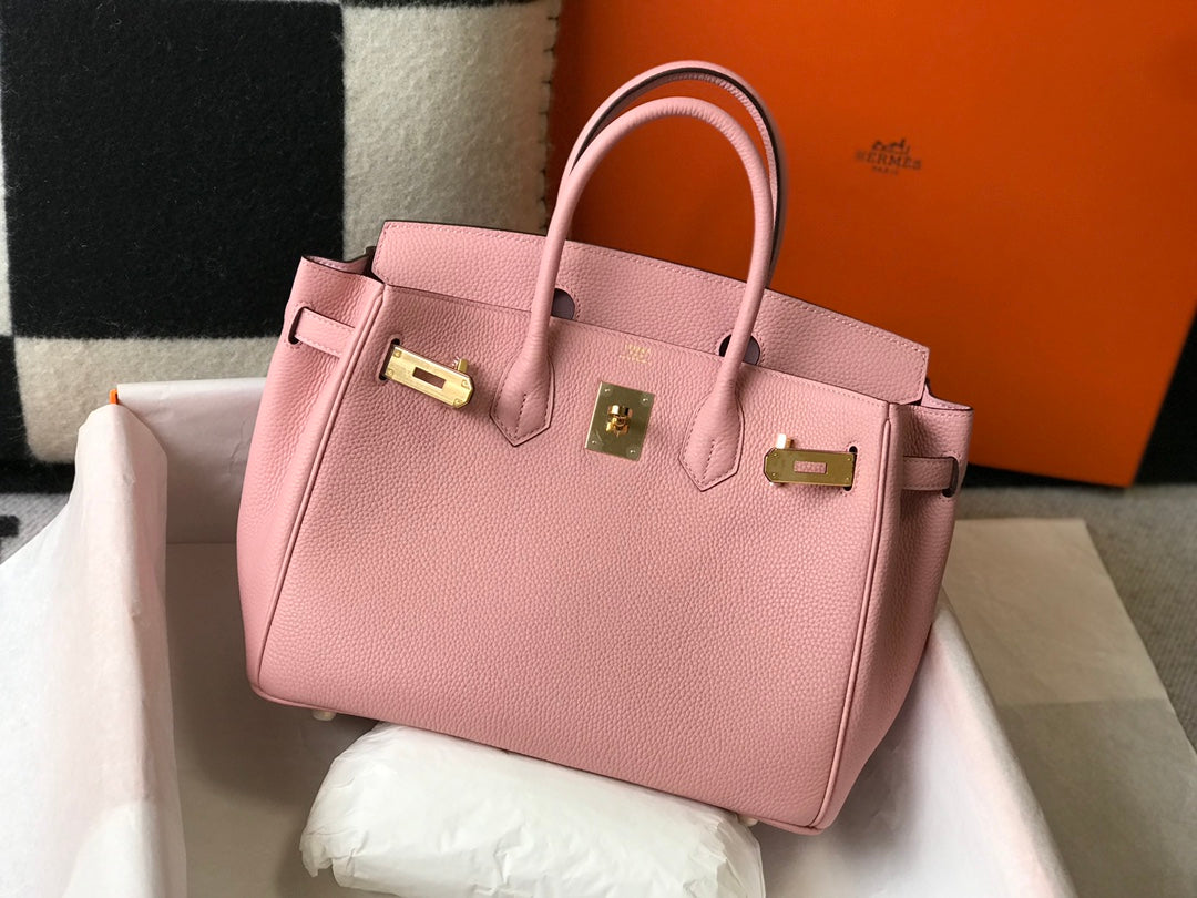 HM BIRKIN 35CM PIEL TOGO ROSA HERRAJES DORADOS