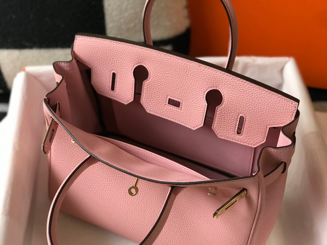 HM BIRKIN 35CM PIEL TOGO ROSA HERRAJES DORADOS