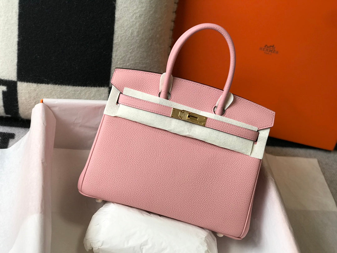 HM BIRKIN 35CM PIEL TOGO ROSA HERRAJES DORADOS