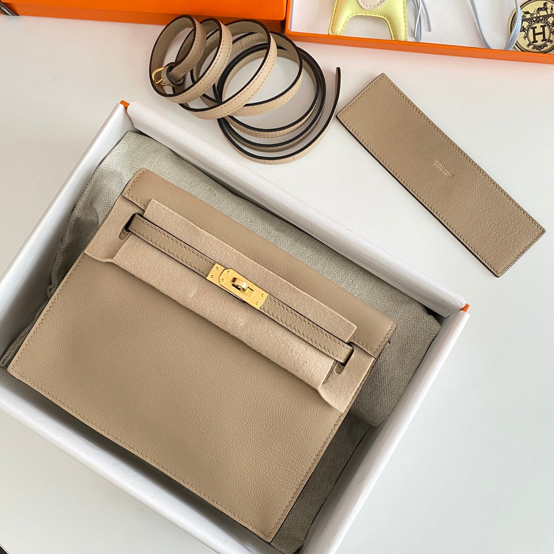 Kelly Danse II 22 cm Beige Evercolor Cuero Ghw