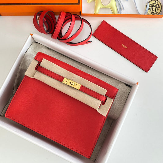 Kelly Danse II 22cm Cuero Evercolor Rojo Ghw