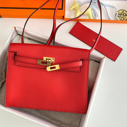 Kelly Danse II 22cm Cuero Evercolor Rojo Ghw