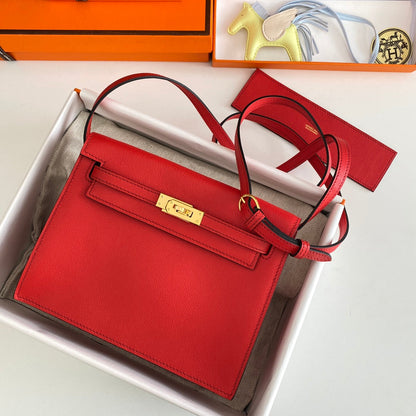 Kelly Danse II 22cm Cuero Evercolor Rojo Ghw