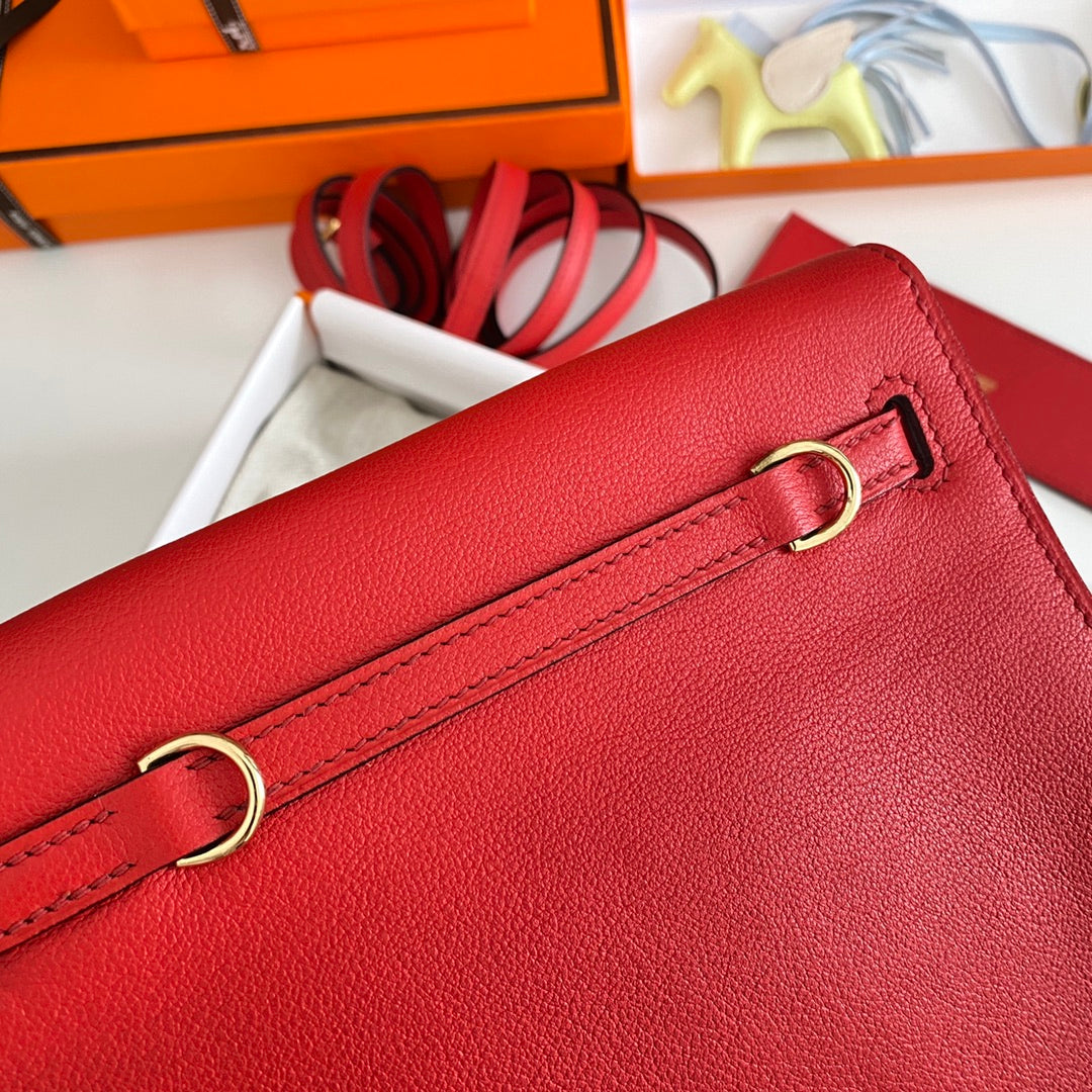 Kelly Danse II 22cm Cuero Evercolor Rojo Ghw
