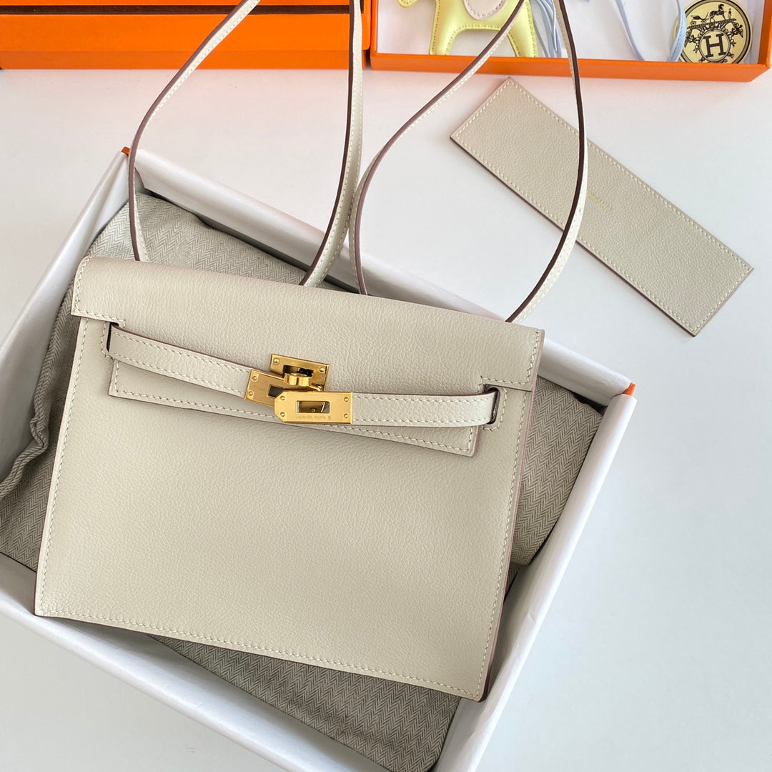 Kelly Danse II 22cm Blanco Evercolor Cuero Ghw