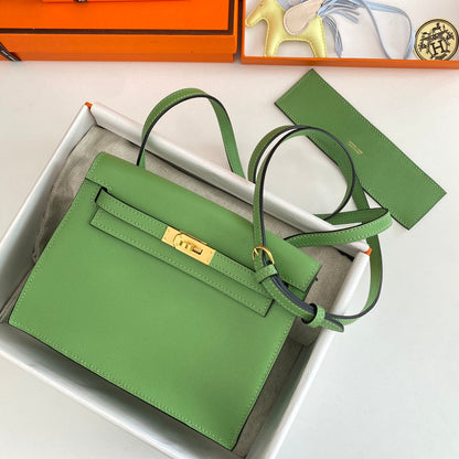 Kelly Danse II 22cm Verde Evercolor Cuero Ghw