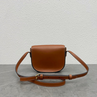 FOLCO CUIR TRIOMPHE 18 EN PIEL DE BECERRO ROJO MARRÓN