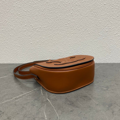 FOLCO CUIR TRIOMPHE 18 EN PIEL DE BECERRO ROJO MARRÓN