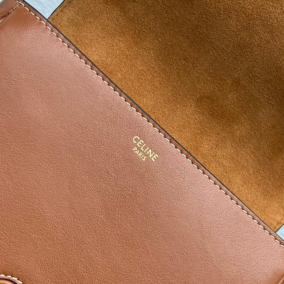 FOLCO CUIR TRIOMPHE 18 EN PIEL DE BECERRO ROJO MARRÓN