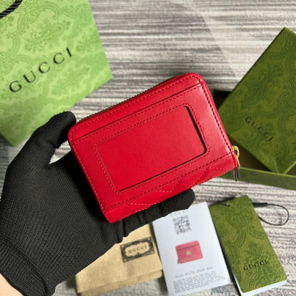 CARTERA GG MARMONT MINI 11 PIEL DE BECERRO ROJO CEREZA