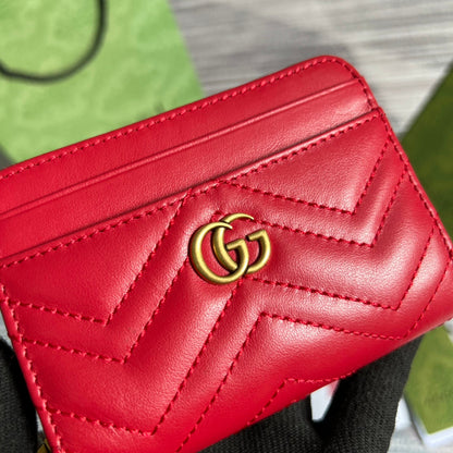CARTERA GG MARMONT MINI 11 PIEL DE BECERRO ROJO CEREZA