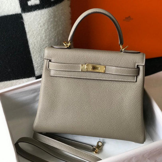 HM KELLY 25 CM GRIS TOGO HARDWARE DORADO