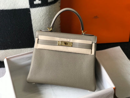 HM KELLY 25 CM GRIS TOGO HARDWARE DORADO