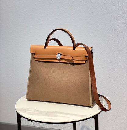 Herbag 31 Toile Lona Marrón Piel de Vaca Dorada