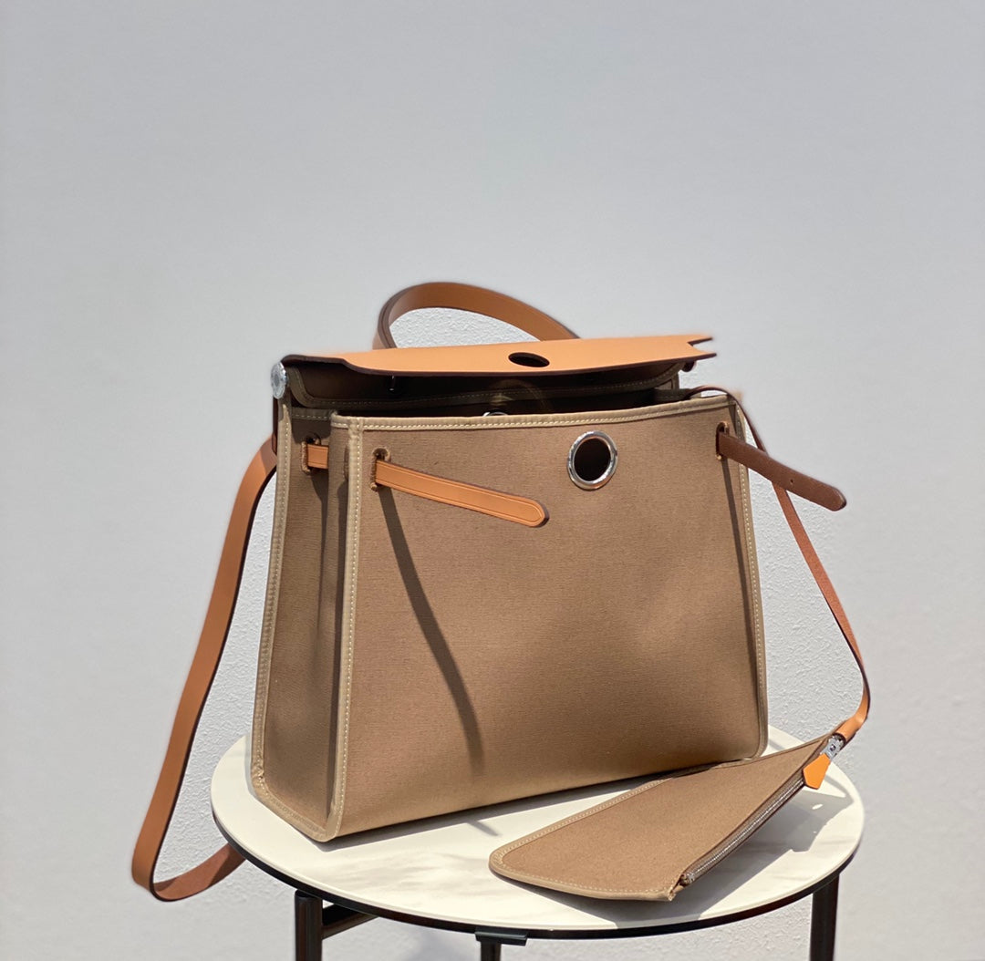 Herbag 31 Toile Lona Marrón Piel de Vaca Dorada