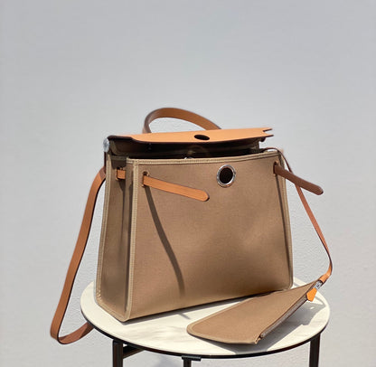 Herbag 31 Toile Lona Marrón Piel de Vaca Dorada