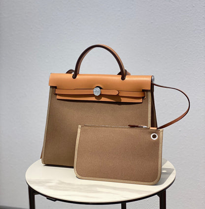Herbag 31 Toile Lona Marrón Piel de Vaca Dorada