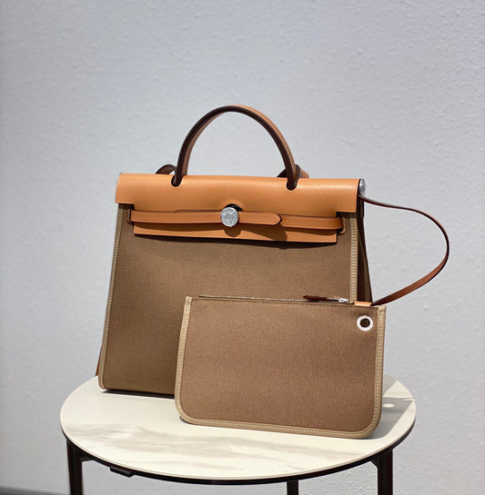 Herbag 31 Toile Lona Marrón Piel de Vaca Dorada