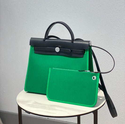 Herbag 31 Toile Lona Verde Piel de Vaca Negra