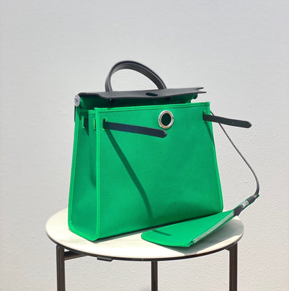 Herbag 31 Toile Lona Verde Piel de Vaca Negra