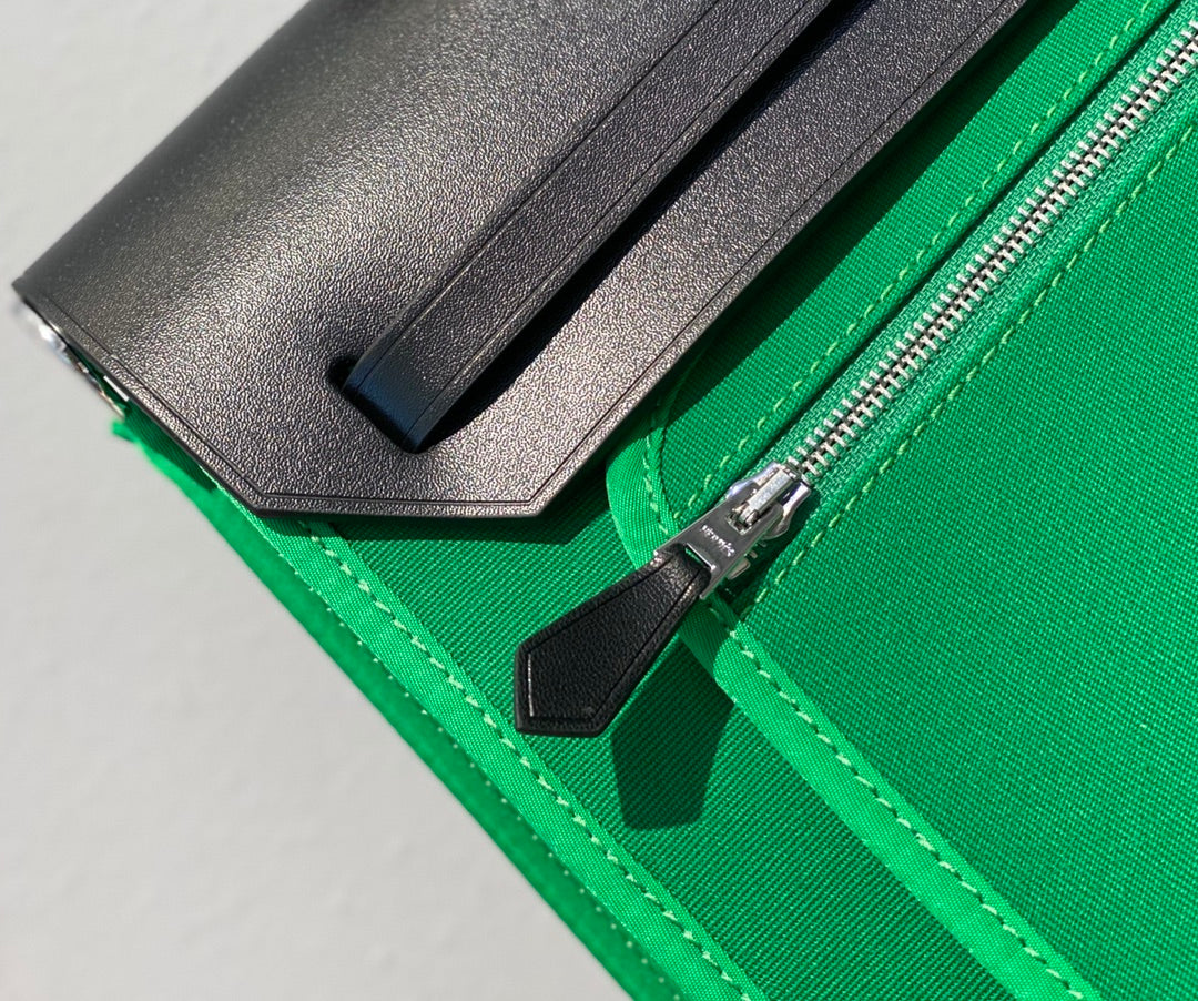 Herbag 31 Toile Lona Verde Piel de Vaca Negra